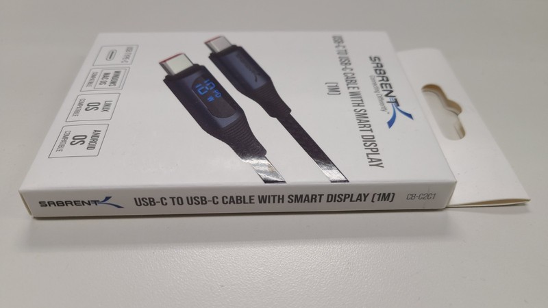 SABRENT USB-C to USB-C Charging Cable w/ Smart Display, 1M/3.3FT Long, Brand New gallery