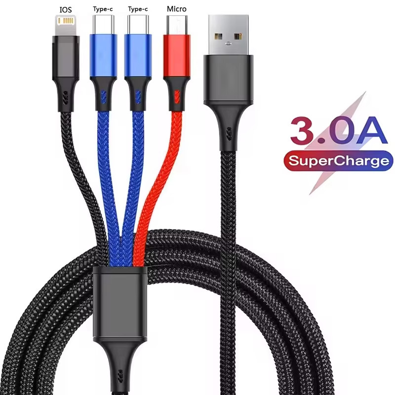 4 in 1 Multi USB Charging Cable Fast Charger Cord For iPhone Type C Micro gallery