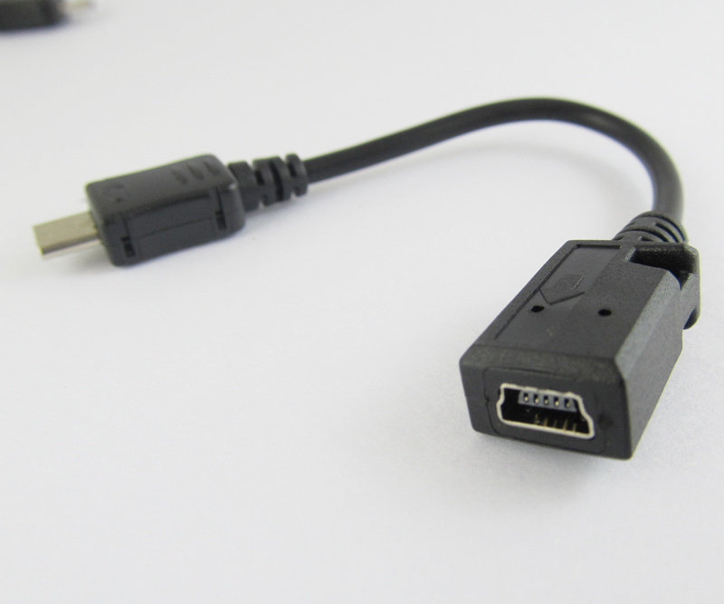 4pcs USB 2.0 Mini 5pin A Female to Micro 5pin B Male Adapter Converter Cable gallery