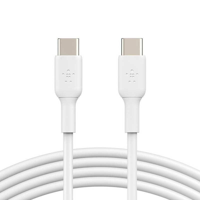 Belkin CAB003bt2MWH 6.6 Ft USB-C to USB-C Slim Cable for Power & Data Adatper Wh
