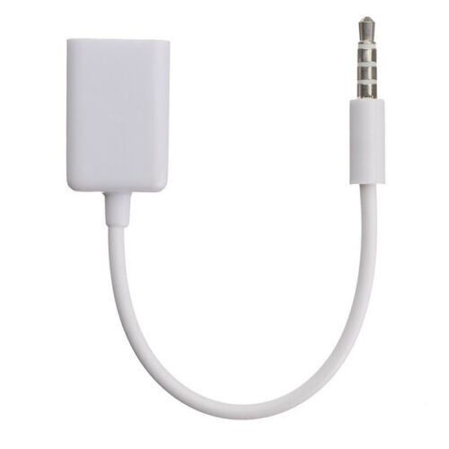3.5mm Male AUX Audio Plug Jack to USB 2.0 Female Converter Adapter Cable Cord gallery