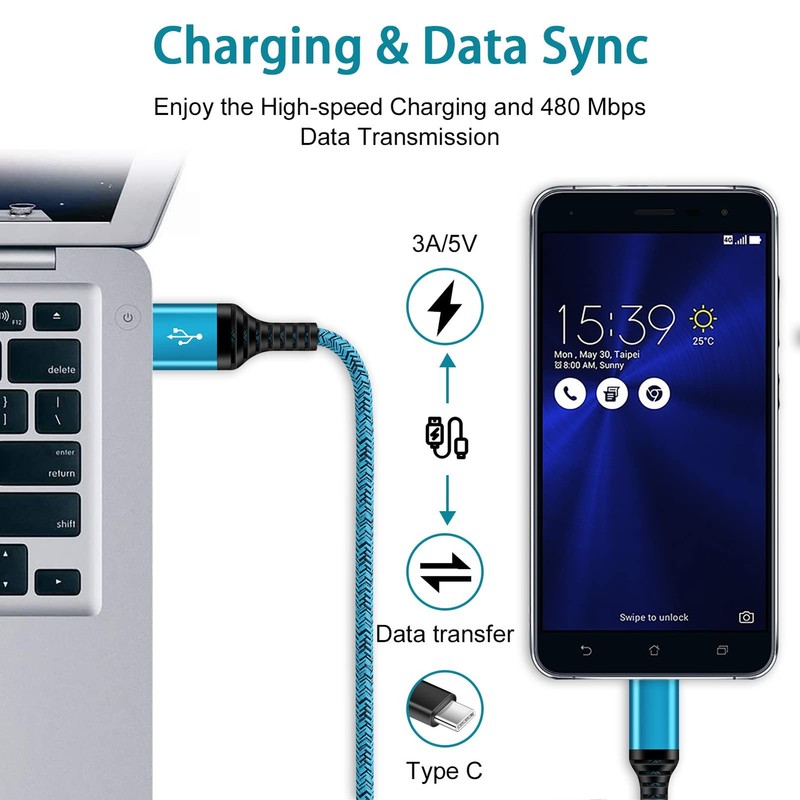 Charger Cord Fast Charging USB Cable Android Charger Cables 6FT 2Pack for Sam... gallery