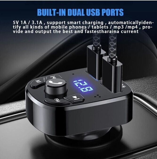 Estereos Para Carros Radio Auto Bluetooth Cargador USB MP3 Música FM Transmisor gallery