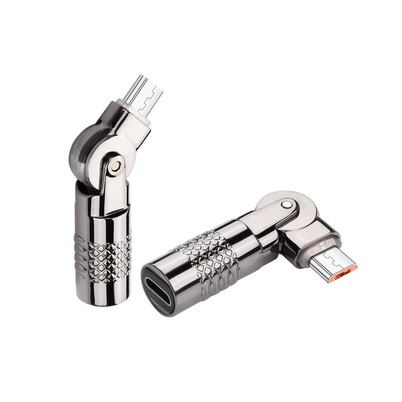 2 Pack Micro USB Adapter Micro 5Pin Female to Male Connector 180 Degree Rotat…