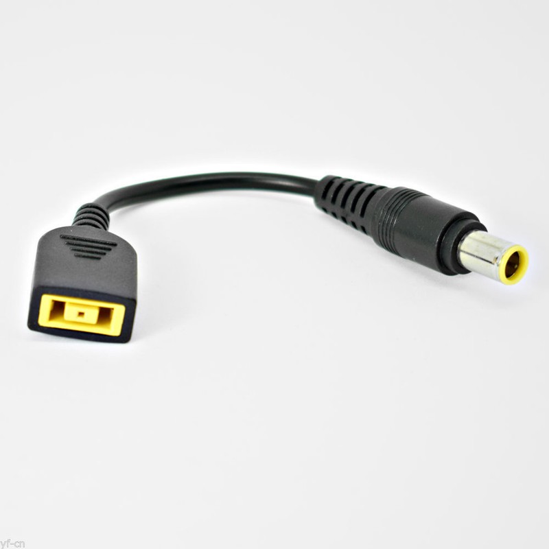 1pc 14cm 7.9×5.5mm Male To Square DC Female Adapter Cable For Lenovo ThinkPad