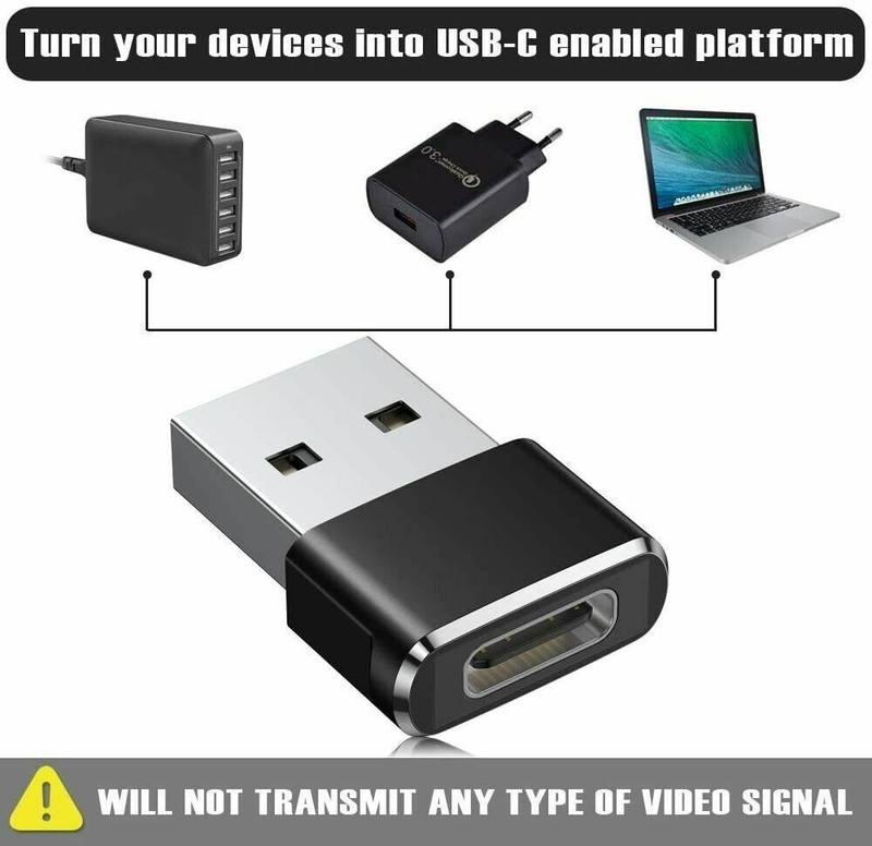 4 PC USB to USB C Adapter Type-C Female to A Male OTG Converter Car Charger NEW