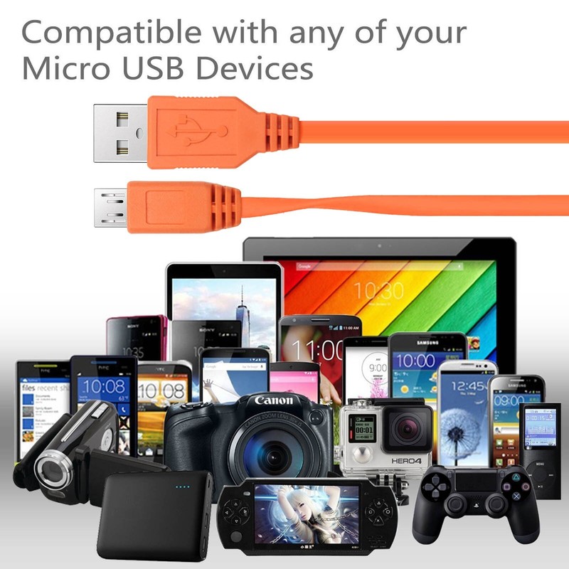 Micro USB 2.0 Cable, Quick Charge&Sync for Nexus, LG, Sony, Xbox, PS4, More Lot gallery