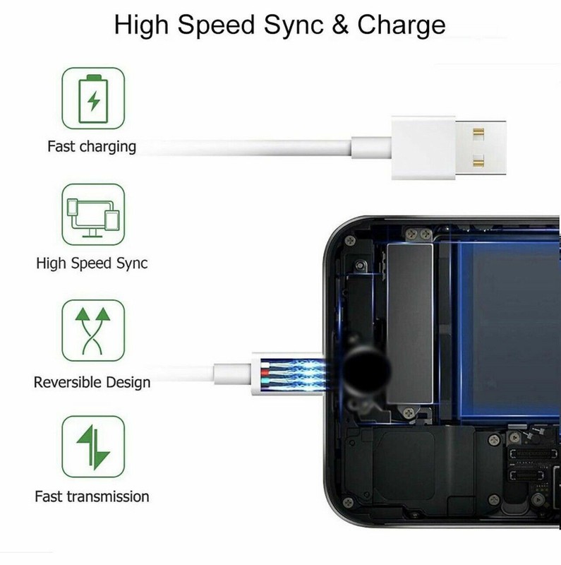 3-pack Original OEM Charger Cable Cords For Apple iPhone 7 Plus 8 X 11 12 13 14 gallery