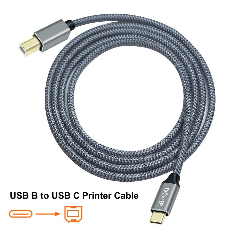 Usb B To Usb C Printer Cable To Computer Laptop 2.0 Type B Cord Replacement For gallery
