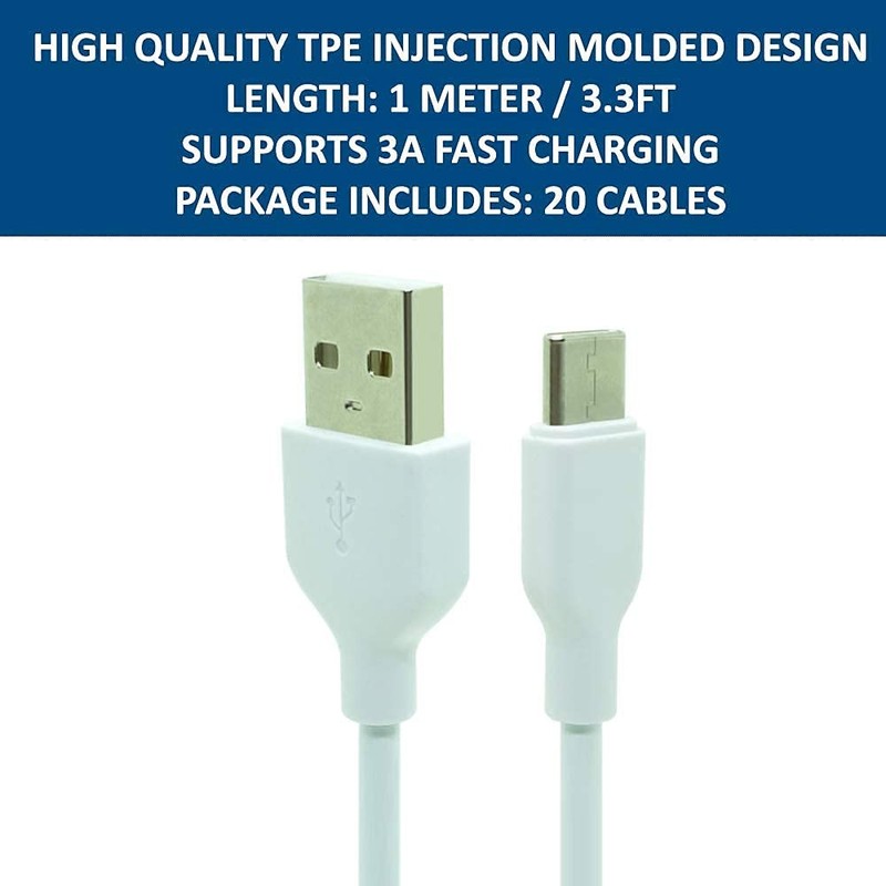 USB Type C Cable Fast Charging [20-Pack 3.3ft], USB-A to USB-C 3A Multi Pack ... gallery