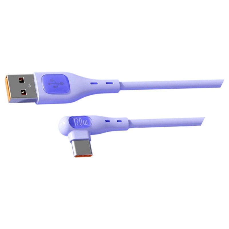 120W 6A USB Cable USB to USB C Cable Type C Fast Charging Silicone Cord Replace