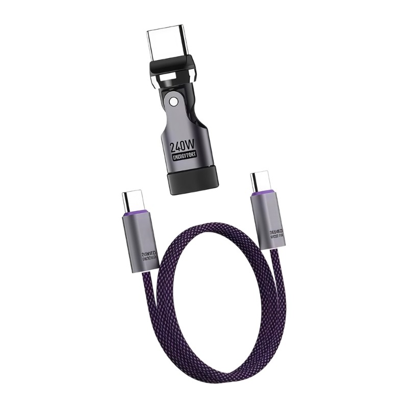 Fast Charging Cable With 360 Degree Rotatable Connector Type C To Type C Cable gallery
