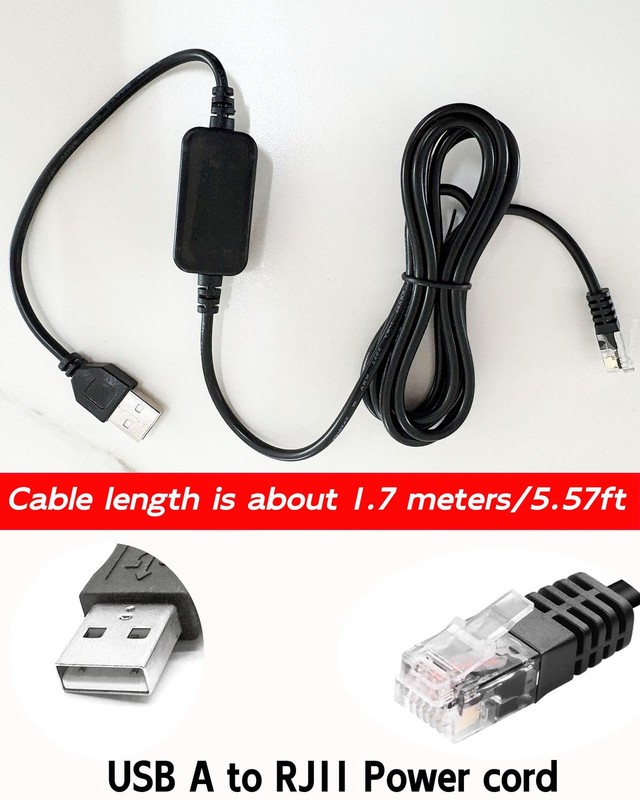 Power Cord USB to RJ11 5.57ft for Escort Max360 MAX360c iX 9500ix MAX II MAX3 gallery