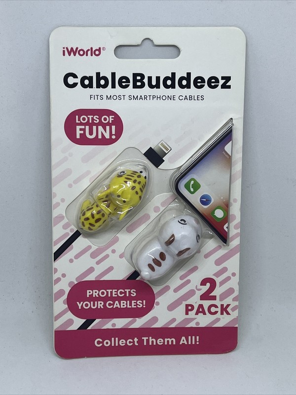 iWorld Cable Buddeez Phone Cord/Cable Protectors 2 Pack