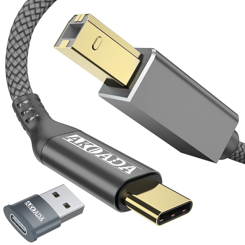 USB C Printer Cable 15ft, USB B To USB C Cable Compatible With MIDI, Piano, M…