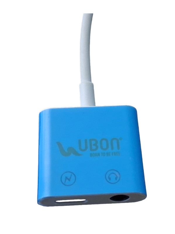 2 IN 1 Headphone Adapter Jack 8 Pin Data to 3.5mm AUX Cord Splitter, iPhone iPad gallery