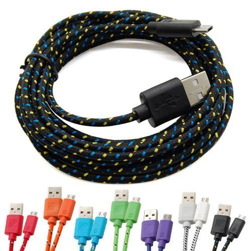 10FT 3M Braided Data Sync MICRO USB Charger Cable FOR Samsung Sony Nokia HTC LG gallery