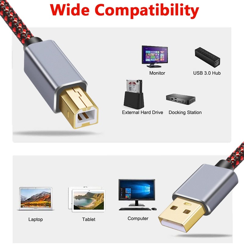 25Ft USB Printer Cable 2.0 Type A Male to B Male, High Speed, Compatible with... gallery