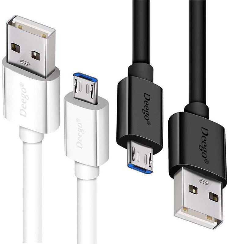 2 Pack Extra Long Micro USB Cable 10 Ft Black White