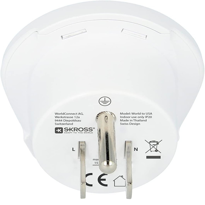 Skross World Travel Adapter Plug Kit Traveller Pack to USA 1.500251 White gallery