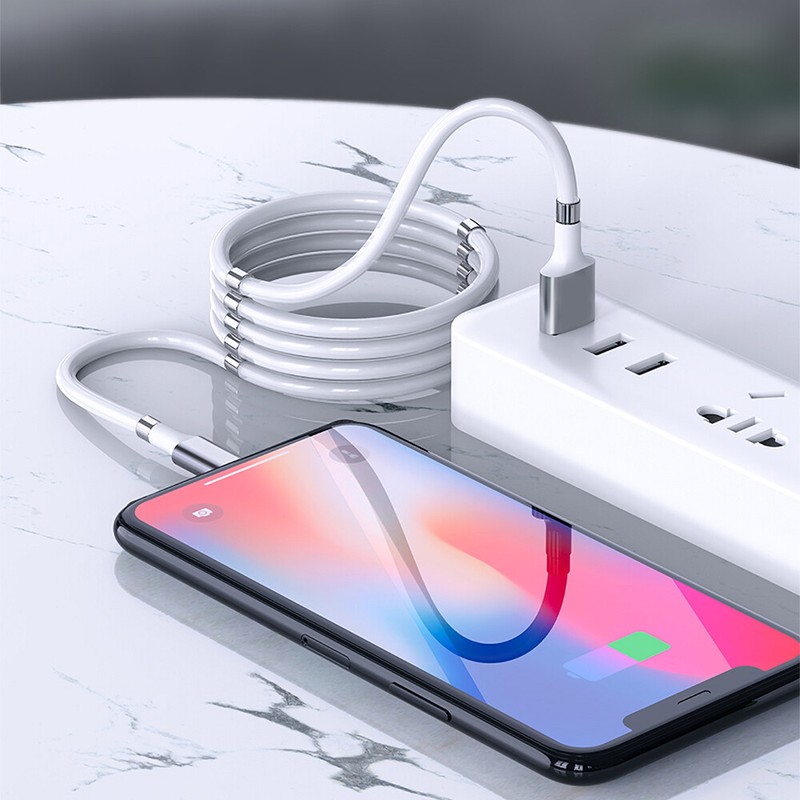 Magnetic USB Charging Cable Cord For iPhone 14 13 12 11 XS Pro Max 8 7 6 SE iPad gallery