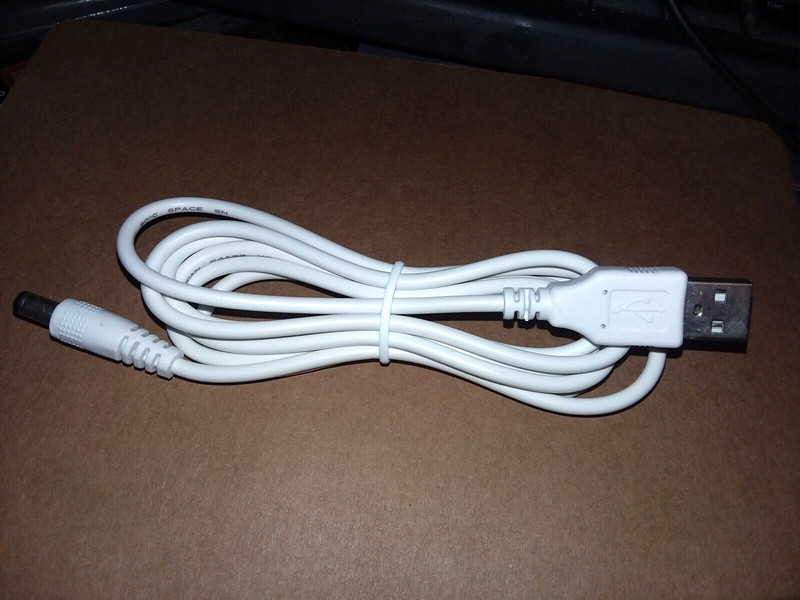 USB to Barrel 2.1mm x 5.5mm Jack Plug Power Adapter Converter Connector Cables
