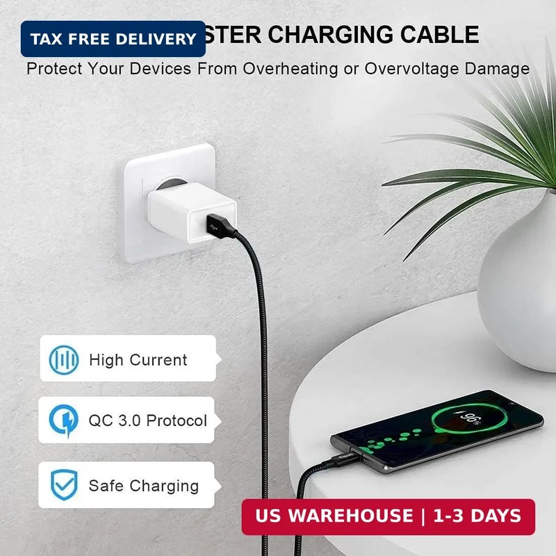 Long USB C Cable [12ft, 2-Pack], etguuds Fast Charging USB A to Type C Charger C gallery