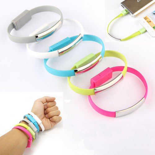 8 Pin/Micro USB To USB Cable Bracelet Charger Data Sync Cord For Samsung iPhone6