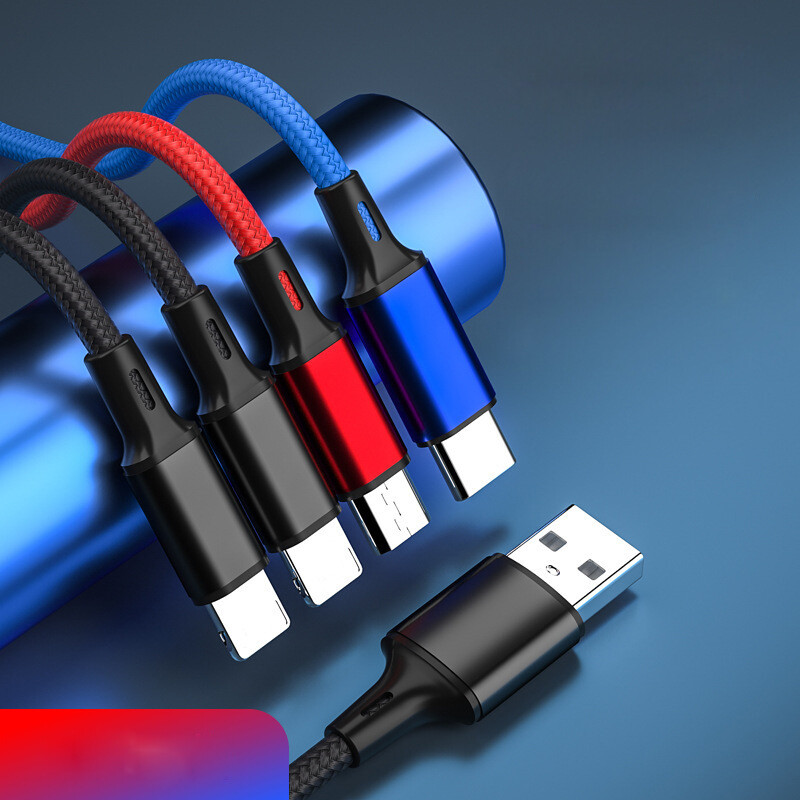 Multi Charging Cable 4 in 1 Multiple USB Fast Charger For iPhone Type C Micro gallery