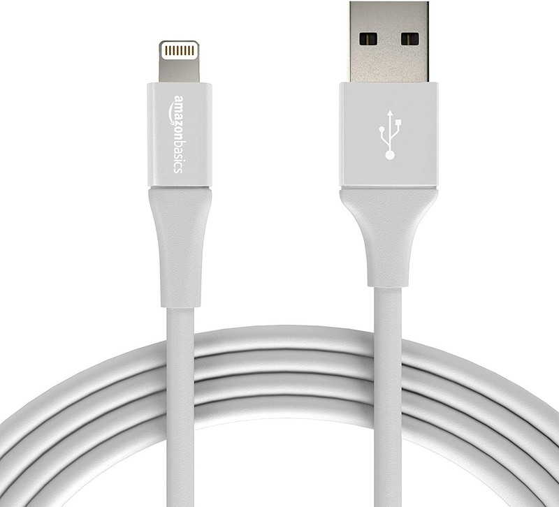 SILVER 10 FT AmazonBasics MFi-Certified USB A Lightning Cable Apple iPhone iPad