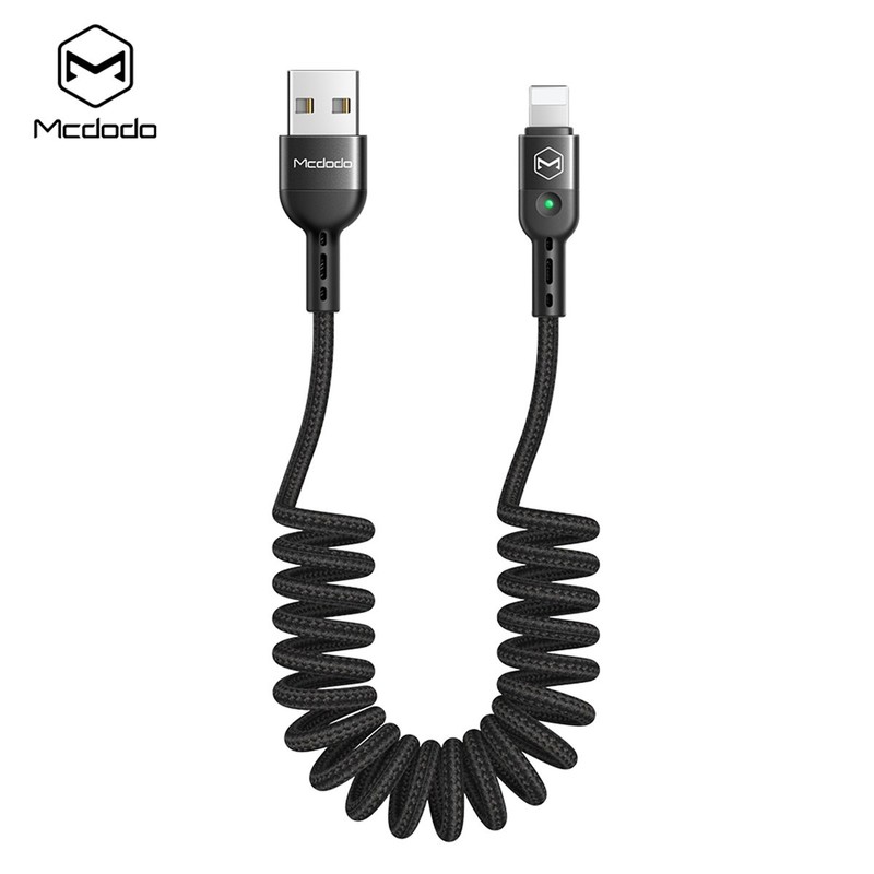 Coiled iPhone Data Cable Fast Charger Cord For iPhone 14 13 12 11 Pro Max XR SE