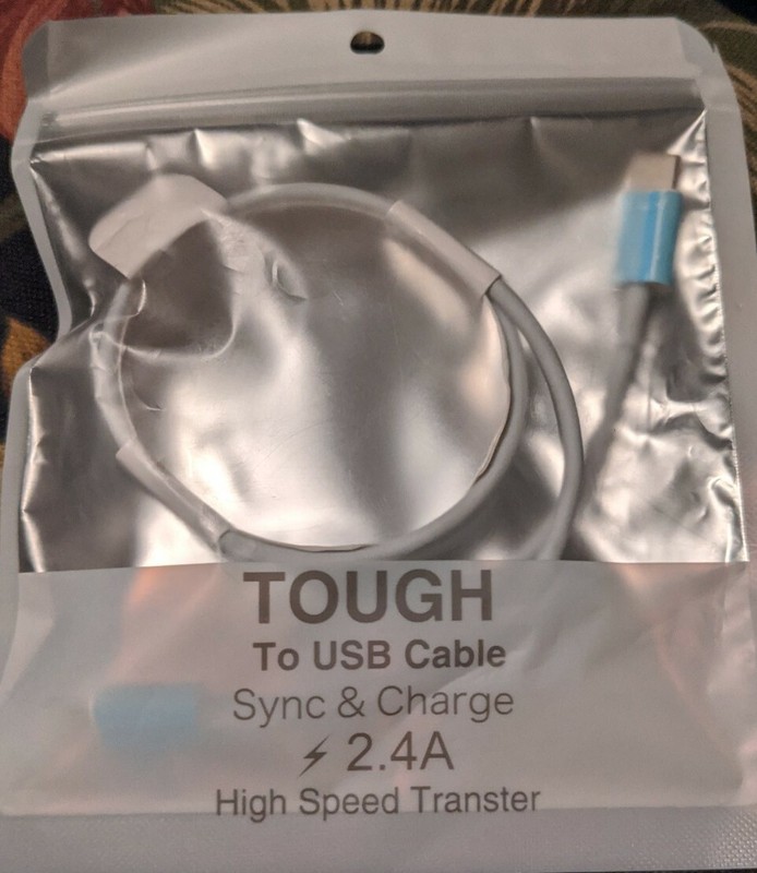 8-pin to Type-C Cable for Apple to USB-C Charge Sync. High Speed 2.4A!