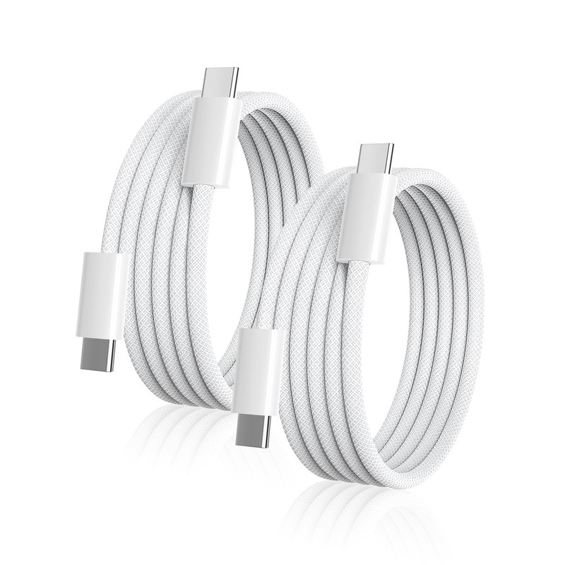 USB to USB Cable, 2Pack 6FT 60W Fast Charging Woven Cord