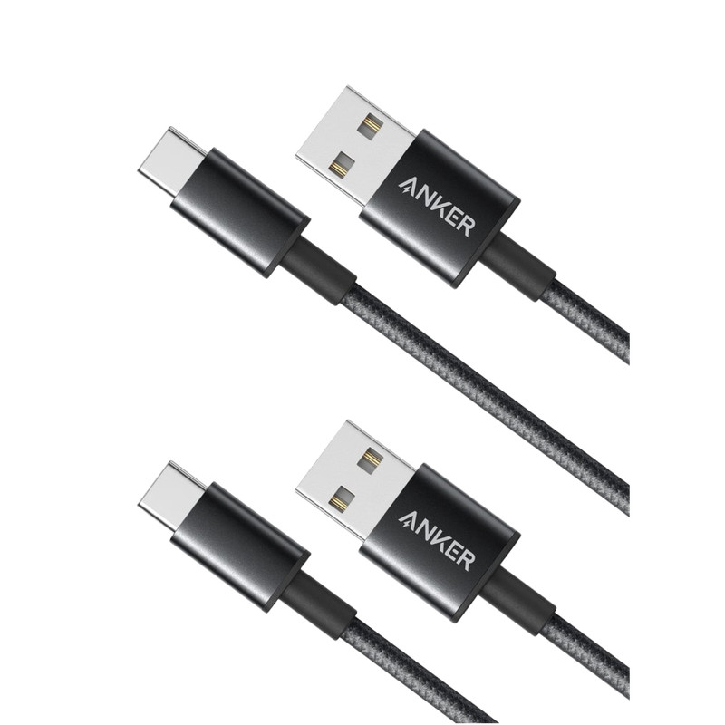 Anker Premium Nylon USB-C to USB-A Cable (3 ft / 6 ft, 2-Pack) (/RT6-24912-B8…