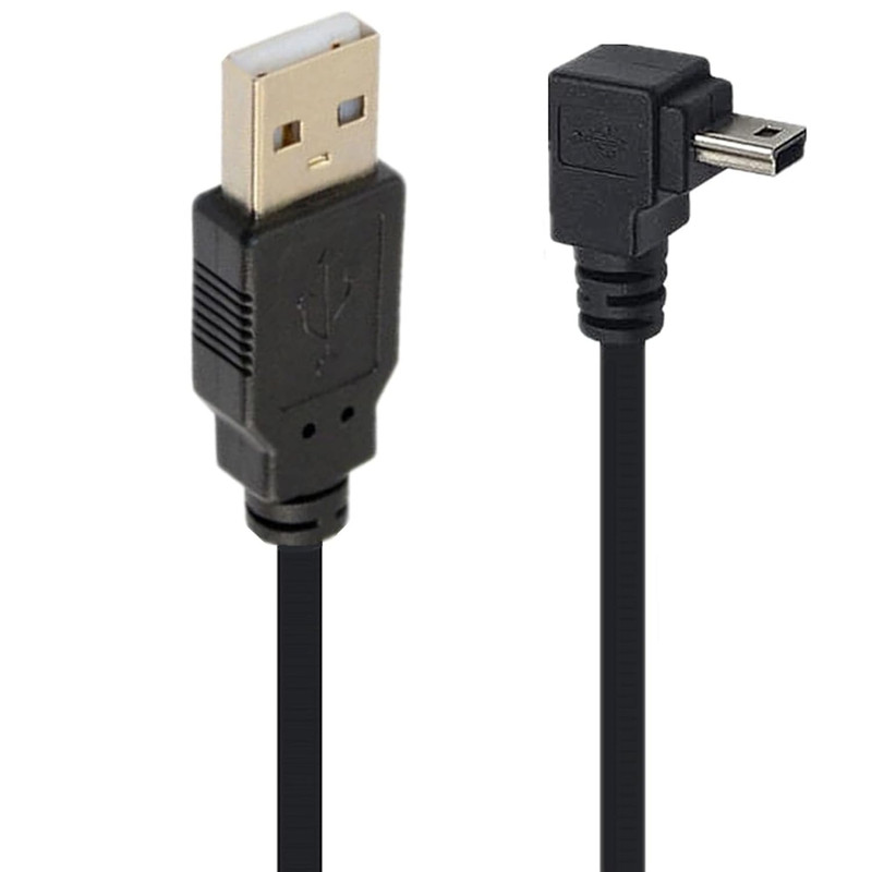 90 Degree Mini USB Cable Angle Mini 5Pin USB B Male to USB 2.0 Male Data Sync Ch