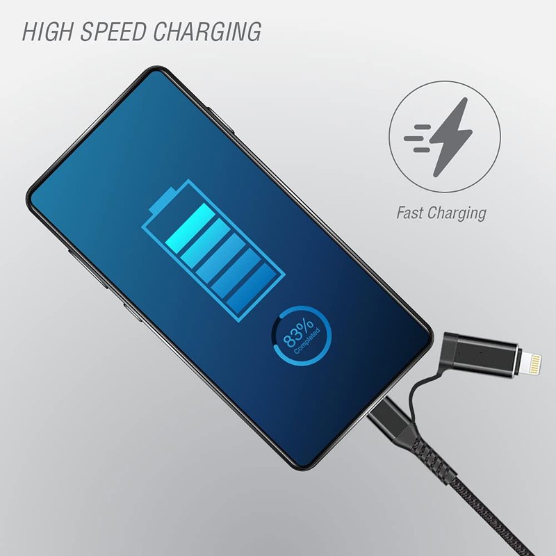 For Galaxy XCover7/XCover6 Pro - 4-in-1 USB-C Cable Fast Charger Power Cord gallery