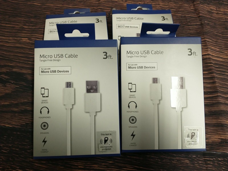 Lot of 4 Newtech Micro White USB Cables 3ft. Tangle Free Design NIB