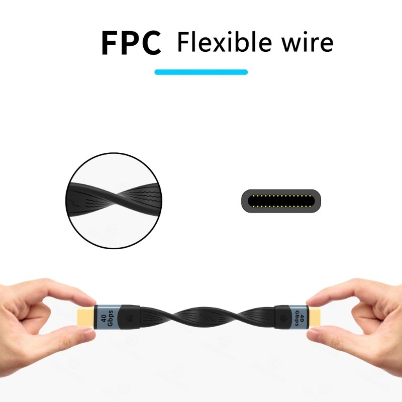 USB4.0 USB C to C Fast Charge Cable, 100W 40Gbps Data Transfer 8K Video Soft FPC gallery