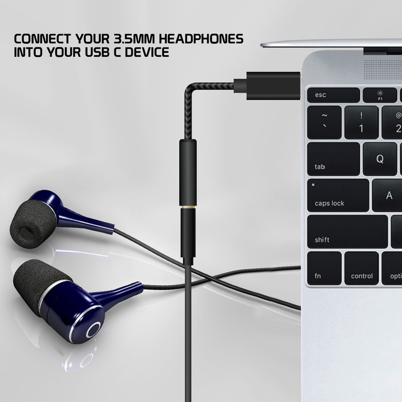 2pc Cellet USB-C to 3.5mm AUX Headphone Audio Adapter, Compatible iPhone 15 gallery