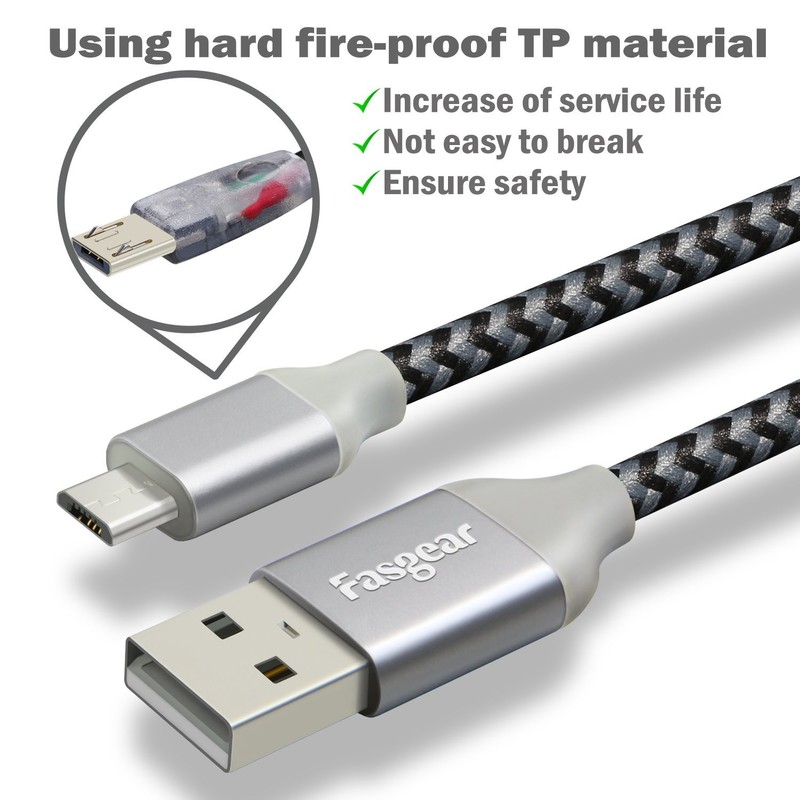 Micro USB Cable 10ft, 3 Pack Fast Charging Micro USB 2.0 High Speed Data Sync... gallery