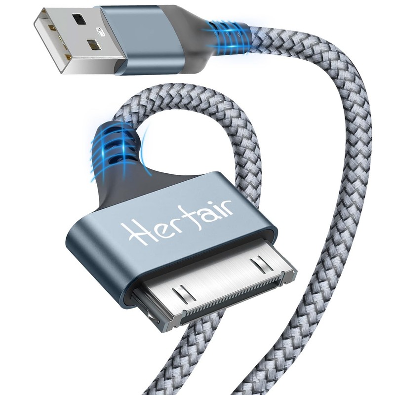 30 Pin Fast Charging Data Cable for Old iPhone iPod iPad 3ft 1m Length