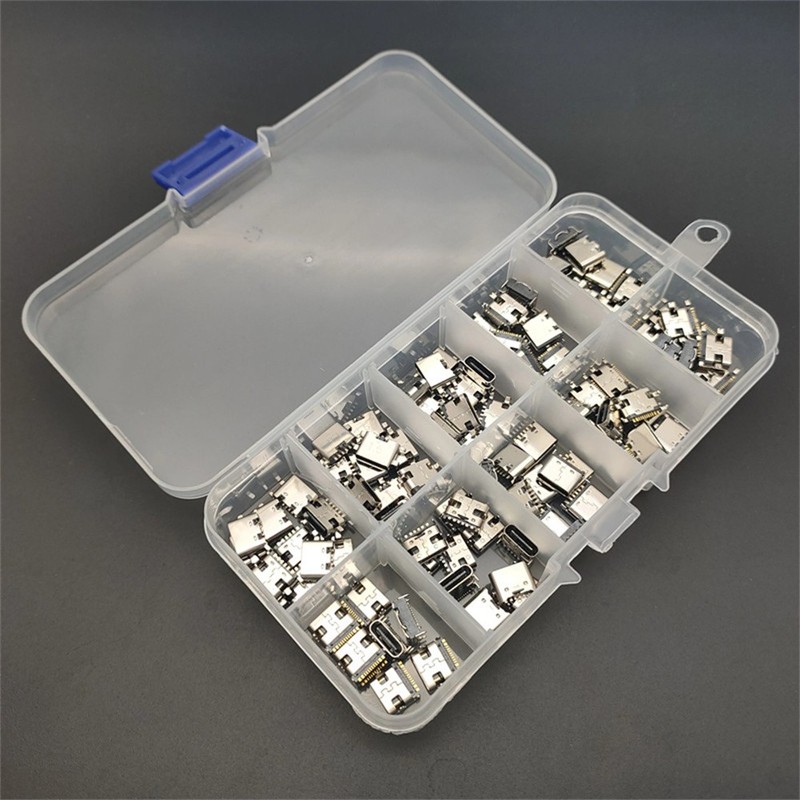 100Pcs Type C USB 3.1 Female Plug Connector Jack Solder Repair Replacement gallery