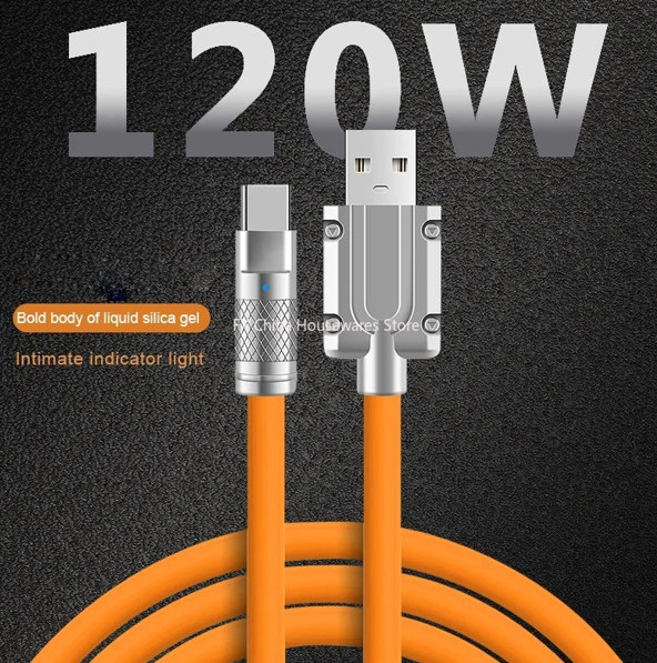 3PCS 120W USB C to USB C Liquid Silicone Cable Super Fast Charging for Xiaomi Sa gallery