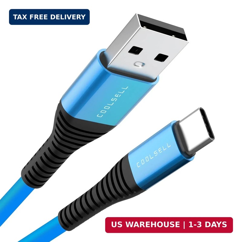 1ft Short USB C Cable,3 Pack Silicone 60W Fast Charging Cord USB A to Type-C Com