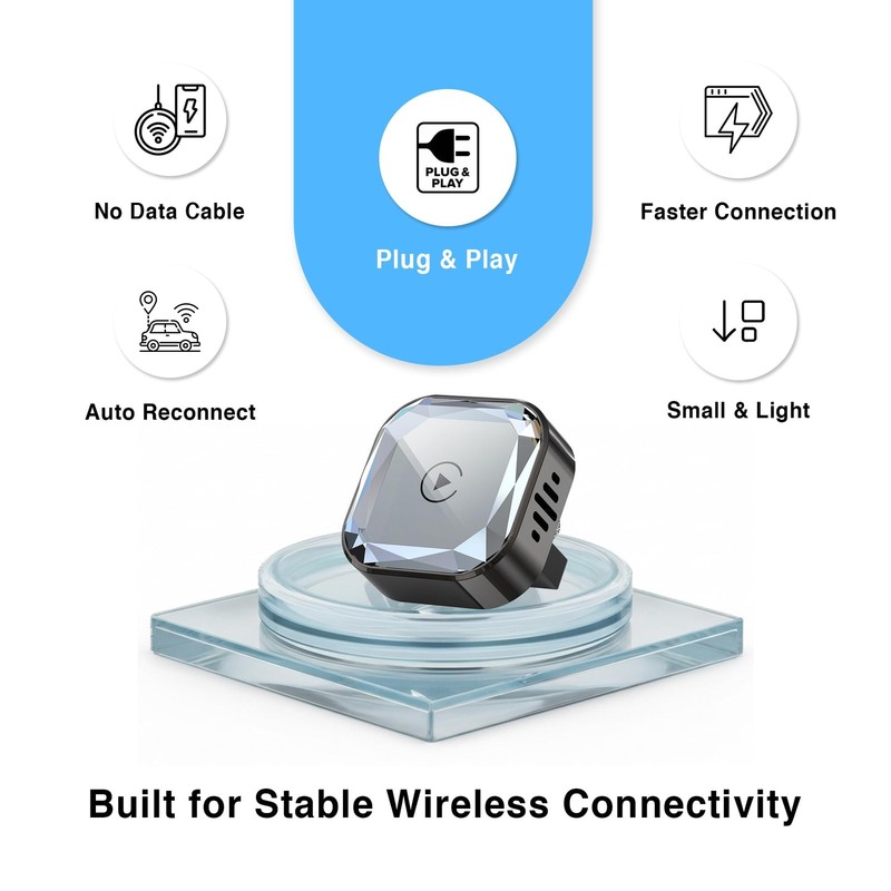 Wireless CarPlay Adapter for iPhone (2026 Upgraded), Mini Plug & Play for Car... gallery