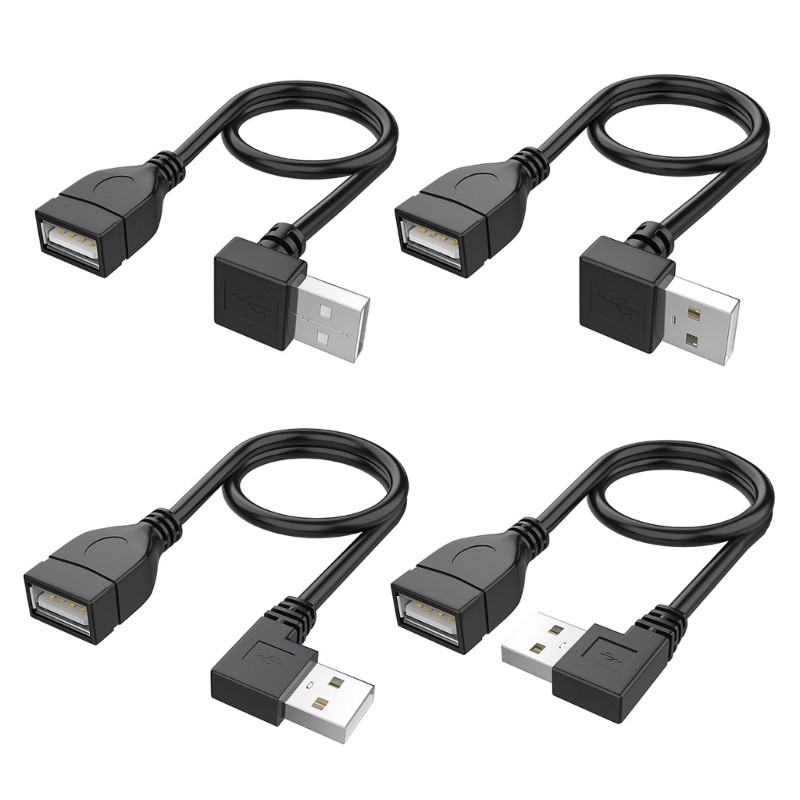 USB 2.0 Extension Cable 480Mbps Right/Left/Up/Down 90 degree Angles Easy Access