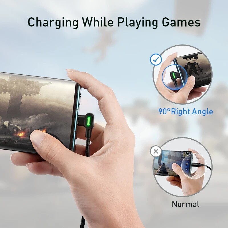 MCDODO 90° USB Type C USB C Fast Charger Cable Data Cord For Samsung Huawei OPPO gallery