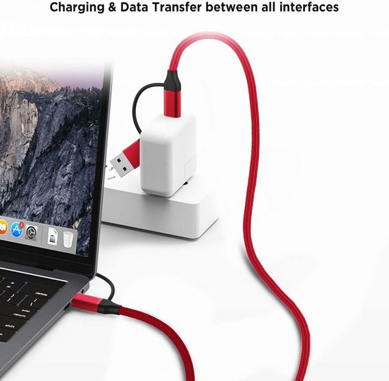 4-IN-1 USB-C CABLE FAST CHARGER POWER CORD WIRE for iPHONE iPAD PHONES TABLETS gallery