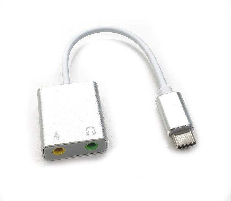 USB Type-C External Sound Card 7.1 Stereo Audio Mic Adapter For Apple iPad Air