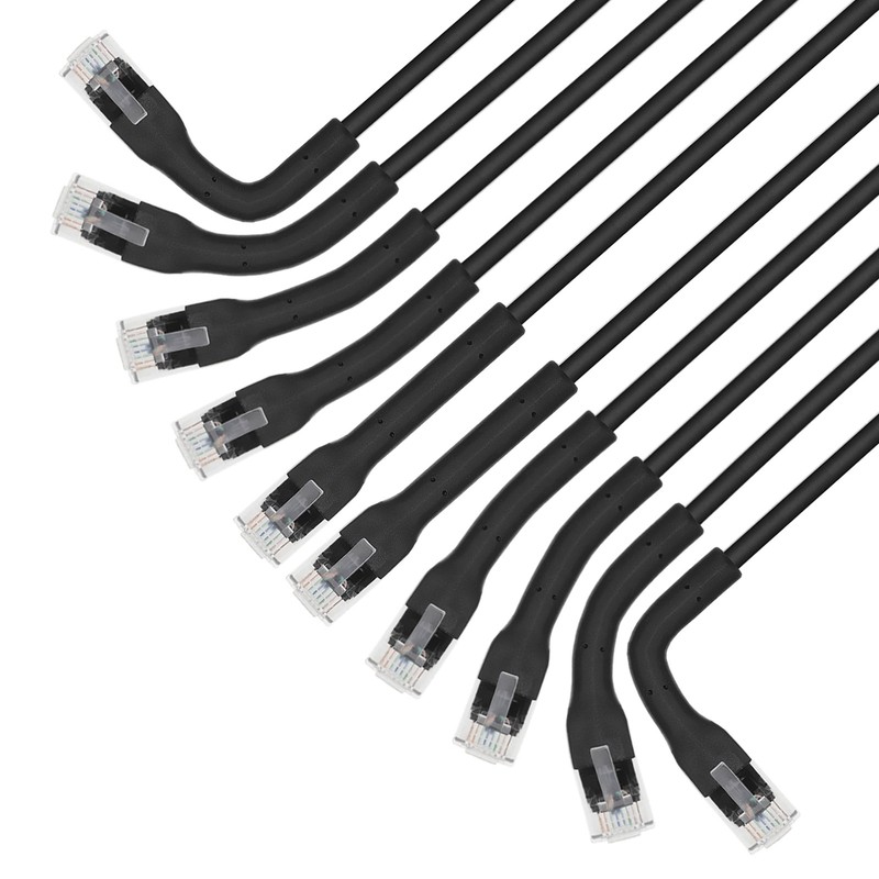 Intellinet 745192 5ft Cat-6 U/UTP Slim Patch Cable 10 Pack Black